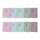 PAW - Geschenktüten 20 x 25 x 10 cm - Packung mit 10 Geschenktaschen mit Stoffhenkel | Mix aus 5 Unifarben | Elegante Taschen für Geburtstage, Hochzeiten, Babypartys, Partys und Geschenke