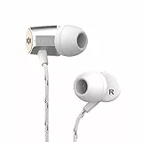 House of Marley Uplift 2.0 - Geräuschisolierende In-Ear Kopfhörer, 9mm Treiber, Mikrofon, 1-Knopf Steuerung, nachhaltige Materialien, verschiedene Ohrstöpselgrößen - Silver