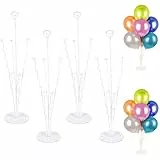 4PCS Ballon Stick Halter Transparente Ballonsticks Luftballons Ständer HalterDesktop Ballonständer Dekoration für Party Feier