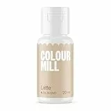 Colour Mill Oil Blend Latte Lebensmittelfarbe auf Ölbasis - Lebensmittelfarben für Schokolade, Fondant, Cupcakes, Kuchen, Backen, Macaron - Food Coloring für Tortendeko - 20ml