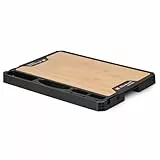 Original Einhell E-Case Arbeitsplatte (50 x 36 x 4,2 cm, max. 84 kg Nutzlast, Einhell E-Case System, robuster Bambus, Mobile Werkbank, Tragegriff, Zubehörhalterungen)
