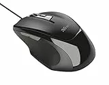 Trust Voca PC Maus mit Kabel, 800-2400 DPI, Komfortable Form, Kabellänge 160cm, 2 Daumentasten, USB Maus, Optische Maus für Mac, Computer, Laptop - Schwarz