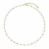 HMOOY Bohemian Bead Choker Halskette für Frauen, 14K Gold/Silber plattiert Bunte Y2k Ästhetische Sommer Perlen Choker Halskette Strand Schmuck Prom Party Festival (Gold, Schwarz)
