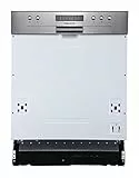 Respekta Spülmaschine teilintegriert 60 cm / Einbau-Geschirrspüler mit 6 Programmen / Startzeitvorwahl / 12 Maßgedecke / LED -Display / GSP60TIDM