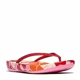 Fitflop Damen Iqushion Flowerz Ergonomische Zehentrenner Flip-Flop, Redberry, 41 EU