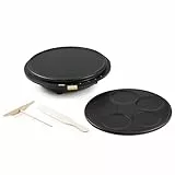 DOMO DO9227P Pfannkuchenplatte Crepesmaker - 2 abnehmbare Platten - 5 P