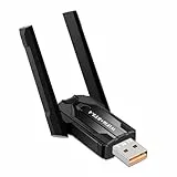2 in 1 WLAN Bluetooth Stick, AX900M USB WLAN Stick für PC Dual Band 2.4GHz/5GHz mit Dual Antenna 5DBi, Bluetooth5.4 Dongle Kompatibel mit Windows 11/10, WLAN Stick für Computer/Laptop