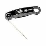 TFA Dostmann Digitales Grillthermometer Thermo Jack Jet, 30.1069, Fleischthermometer, Küchenthermometer, Einstichthermometer, Kerntemperatur, BBQ, aufladbar über USB, abwaschbar, grau