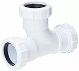 Merriway BH02916 Abfluss-Kompressions-T-Verbindung 40 mm, Weiß