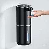 Amyzavls Seifenspender Automatisch,380ml Elektrischer Wandmontage Berührungsloser Automatische Seifenspender,USB wiederaufladbar mit Infrarot Bewegungssensor für Bad,Küche, Büro Schwarz