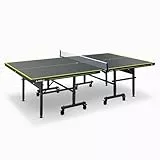 JOOLA Tischtennisplatte Inside J18 Tischtennistisch Indoor klappbares Untergestell – Schneller Aufbau Inklusive Netz, Grau, 274 x 152,5 x 76 CM