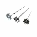 Rührflügel, 1 Set Labor-Rührstab aus Edelstahl 304 mit Dispersionsscheibe, 3-12 cm(4cm disk with rod)