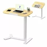 FLEXISPOT Beistelltisch H5 - Flexibler Laptoptisch und Betttisch mit neigbarer Tischplatte, höhenverstellbar & mobil, ideal für Sofa, Bett & Lesestunden (Ahorn)