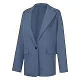TIMELYE Damen Hosenanzug Elegant 2 Teilig Lässig Blazer Und Anzughose Business Freizeitanzug Slim Fit Top Party Outfit Sexy Jogginganzug (3-Blue, L)