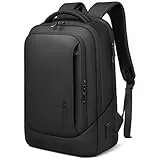 HEROIC KNIGHT Business Rucksack Herren 15,6 Zoll, Arbeitsrucksack mit Laptopfach und USB-C Anschluss, Wasserdichter Laptop Rucksack für Büro, Geschäftsreise, Pendeln und Handgepäck, Schwarz