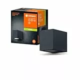 LEDVANCE ENDURA Classic Square Down Außen-Wandleuchte, schwarz, GU10-Sockel (max 35W), kann mit einfacher oder smarter Lampe bestückt werden, Down oder Up/Down Leuchtenvariante, Schutzklasse IP44