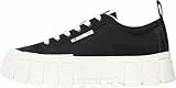 Tommy Jeans Damen Flatform Sneaker Nylon mit Plateau, Schwarz (Black), 36