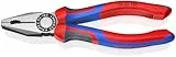 KNIPEX Kombizange mit Comfort-Griffen schwarz atramentiert 180 mm, 03 02 180