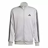 adidas Men's 3 STRIPES FRENCH TERRY TRACKSUITS, medium grey heather/mgh solid grey, XL