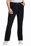 Ulla Popken Damen Bootcut-jeans Bootcut Jeans, Dark Blue Denim, 58 EU