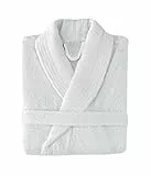 Top Towel Unisex Elegant Bademantel, Weiß, L