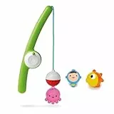 Munchkin Gone Fishin' Rod & Reel Magnetic Bath Toy Set (with 3 Distinct Underwater Bobbing Characters)