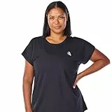Zizzi Active By Zizzi Damen Plus Size T-Shirt - Sport Shirt Damen große Größen mit Rundhals, Kurzarm, Lockerem Sitz, Schnelltrocknend und Stretch für Training und Alltag