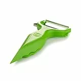 Börner Gemüseschäler (6-in-1) • Garnierschäler mit Reibe • Multifunktionsschäler für Obst & Gemüse • Schäler als Obstschäler, Universalschäler, Kartoffelschäler • Farbe: Grün