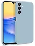MyGadget Hülle für Samsung Galaxy A15 5G - Zweilagige Handyhülle mit Kameraschutz - Cover mit Innenfutter & Silikon außen - Hell Blau