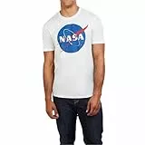 Nasa Herren Circle Logo T-Shirt, Weiß (White White), Large
