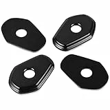 BNOYONERAS 4 Stück Blinkerhalterungen für Motorrad, Motorrad-LED-Blinkerhalter 4er-Pack Aluminium Montageplatten Montageplatten Vorne oder Hinten Passend Kompatibel mit Suzuki (Schwarz)