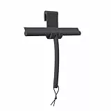 blomus -VIPO- Duschwischer aus Silikon,Magnet,Duschabzieher in exklusiver Optik,streifenfreie Reinigung, hochwertiges Badaccessoire mit Halterung (H 20 cm, B 24,5 cm, T 2,5 cm, Antharzit/Grau, 68982)