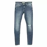 ESPRIT EDC by, Low Rise Skinny, Damen Jeans Stretchdenim Blue Destroyed W 27 L 30
