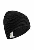 camel active Herren Beanie aus einem Baumwoll-Kaschmir Mix Schwarz, Menswear-OS