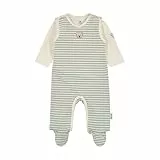 Steiff Set Strampler und T-Shirt langarm EU Größe 62 harbor gray, Baby-Strampler mit Tshirt, Strampelanzug für Babys, Body langärmelig Einteiler, weich und bequem