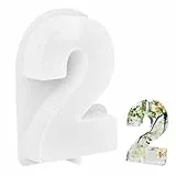 Aomig Zahlen Silikonform Kerzenhalter, 0-9 Zahlen DIY Silikonform, 3D Handgemachte Kerzenhalter Formen, Wiederverwendbare Zahlen Silikonform für Torten Zubehör, Partyzubehör