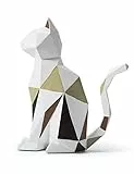HAUCOZE Katze Skulptur Moderne Deko Figur Tier Statue 18cm
