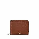 Fossil Damen Logan Leder RFID-blockierende Mini-Multifunktions-Geldbörse für Frauen, Braun Multi, Einheitsgröße