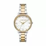 Michael Kors Pyper Watch for Women, Quartz Three Hand Movement with Stainless Steel Strap Strap