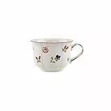 Villeroy & Boch - Petite Fleur Cappuccino-Tasse 260 ml Weiß, Spülmaschinenfest, Mikrowellensicher, Jumbotasse, Kaffeebecher Porzellan für Cappuccino, Große Tasse, Blümchengeschirr, Premium Porzellan