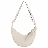 TIAASTAP Kleine Halbmondtasche aus Cord, Einfarbig Crossbody Bag Bauchtasche Cord Tasche Umhängetasche Damen Stoff Halfmoon Bag Women's Hobos & Shoulder Bags mit verstellbarer Schultergurt