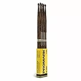 ProMark Schlagzeug Sticks - Rebound 5A Drum Sticks - FireGrain - Keine übermäßige Vibration - Lackierung, Eichel-Tipp, Hickoryholz - Drum Sticks Set of 4 Paare