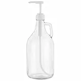 Winter Shore 1,9 l Seifenspender Glas mit Pumpspender - Großer Shampoo Spender mit Drehverschluss-Pumpe für Gewürze, Sirup, Waschmittel, Weichspüler, Duschgel, Shampoo - Lebensmittelecht & BPA-frei