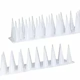 KOKMEYA Taubenabwehr Spikes Kunststoff (2m, 6 Stück, Transparent) - Vogelabwehr für Balkon, Dachrinne & Geländer - Spikes gegen Tauben, Möwen & Katzen - Wetterfest
