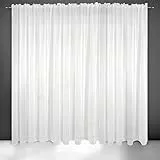 Eurofirany Lucy Voile-Vorhang, Weiß, 300 x 300 cm