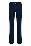 KAFFE Jeans KAvicky Damen Jeans Jeanshose Straight mit Geradem Bein Hose mit Hoher Bund 40, Dark Blue Denim 40