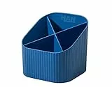 HAN Schreibtischköcher KARMA, mit 4 Fächern, umweltfreundlich aus 80-100 prozent Recyclingmaterial, Stiftehalter, 17248-16, öko-blau