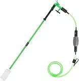 AQQA Siphon Aquarium Reiniger, Aquarium Sauger Bodengrund Reinigen, 3 in 1 Mulmsauger Aquarium mit Einziehbares Verlängerungsrohr und Fixierung am Aquarium, Manueller Wasserwechsel und Sandreinigung