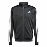 adidas Herren 3 Stripes Tricot Regular Track TOP, Black, L