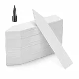 KINGLAKE 100Stk Pflanzschilder Weiß Pflanzenstecker Kunststoff Gartenschilder Mit 1 Marker Zum Beschriften Wetterfest Pflanzen Etiketten Für Draussen,10x2CM